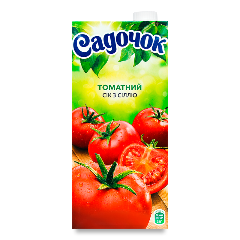 Сік Садочок томат з м’якоттю 0,95л