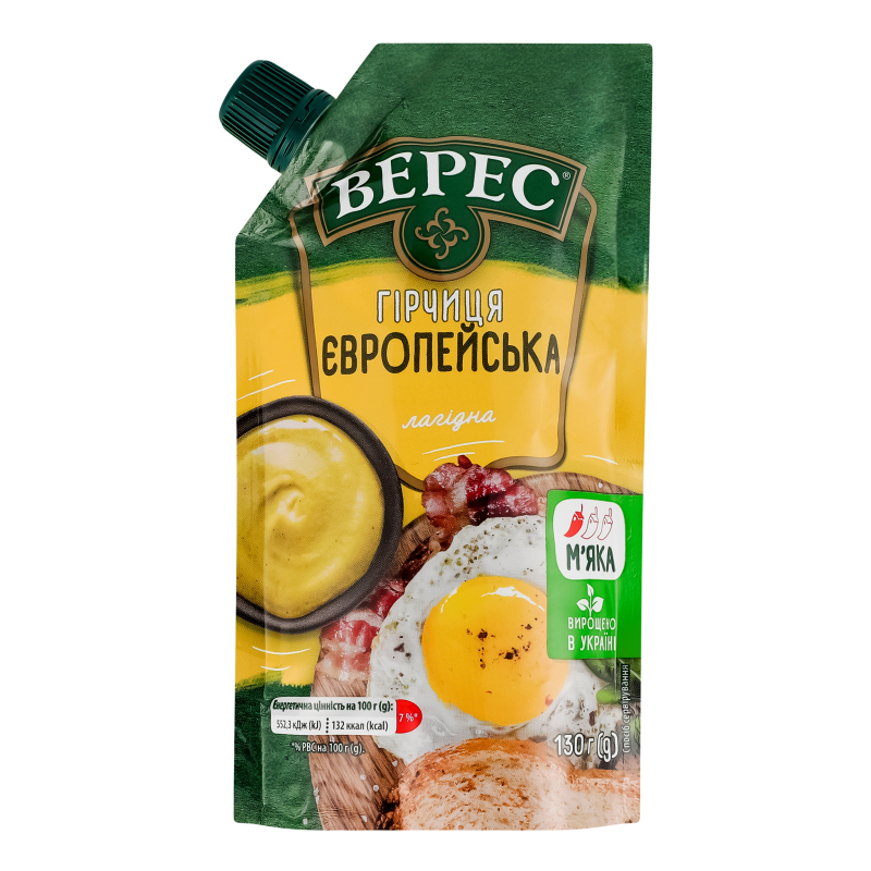 Гірчиця “Європейська” 130 г д/п “Верес”