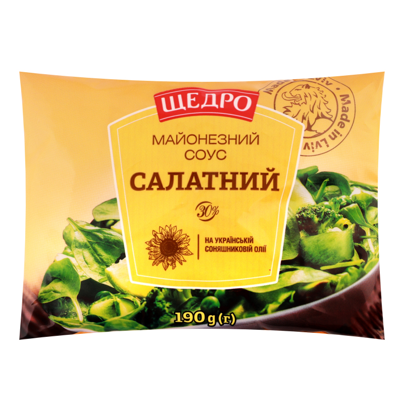 Соус майонезний Салатний ф/п 190г Щедро