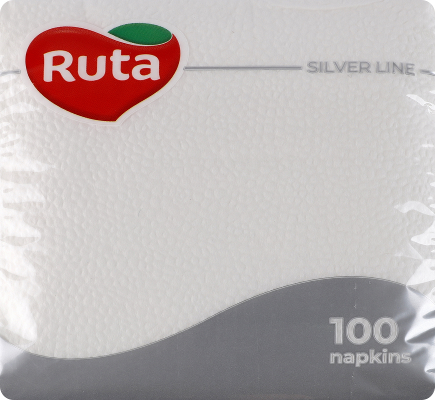 Серветки Ruta 24*24 1шар білі 100л 1шт