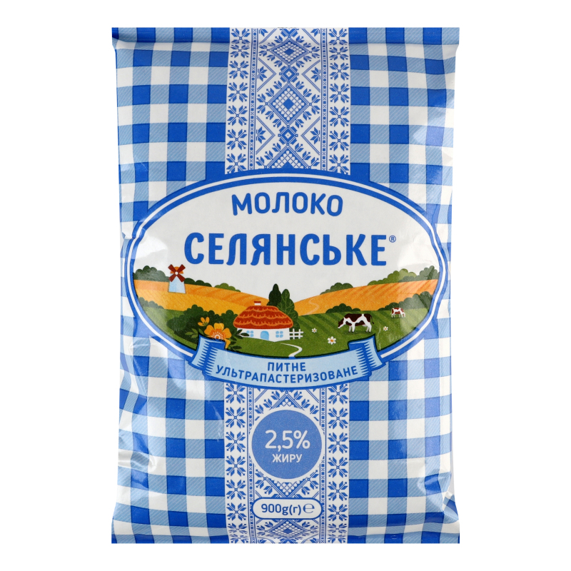 Молоко-Т “Селянське” 2.5% тет/фін 0.9л Люстдорф