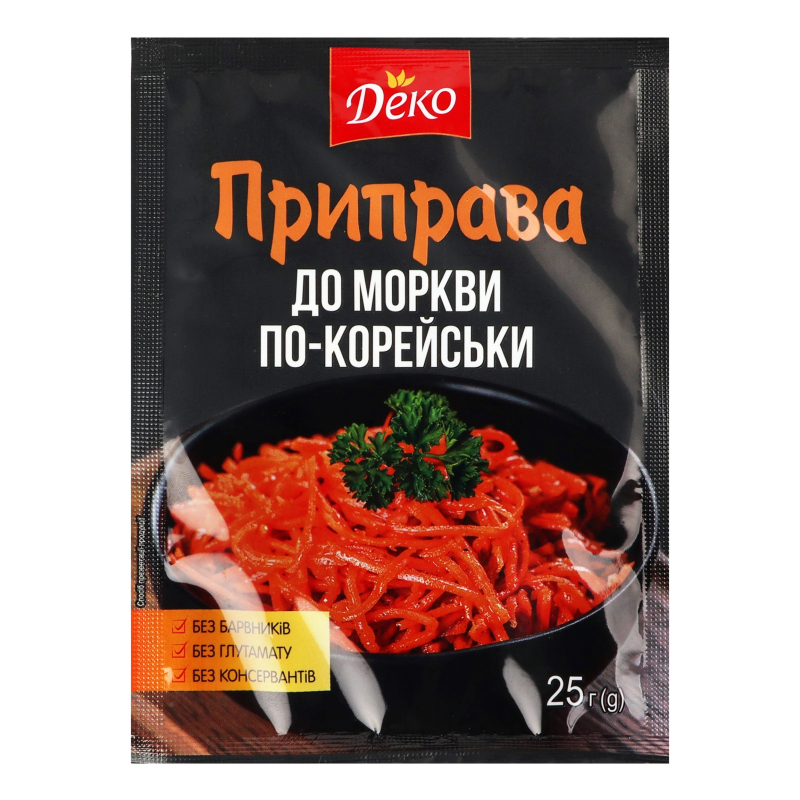 Приправа до моркви по-корейськи 25г Деко