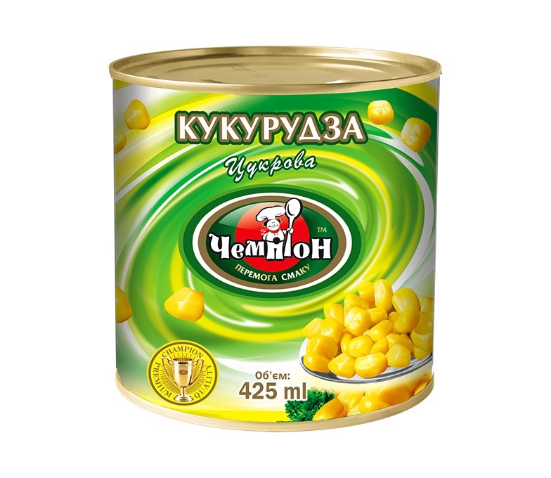 Кукурудза цукрова “Чемпіон” преміум ж/б 425мл