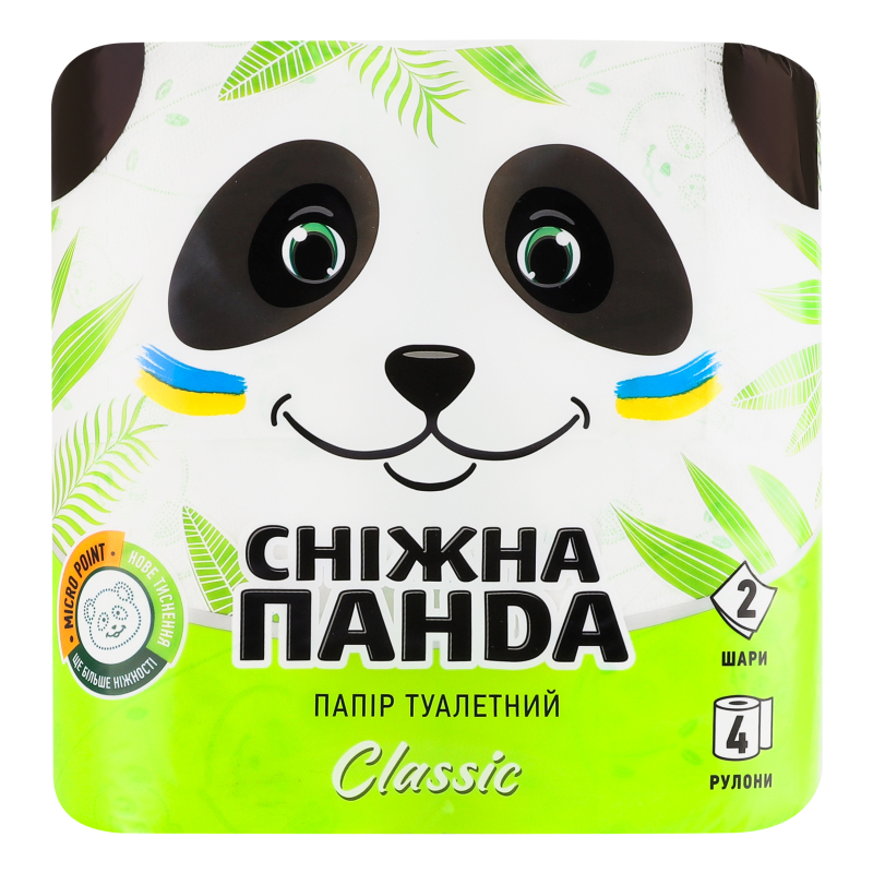Папір туал. Сніжна панда Класік 4шт