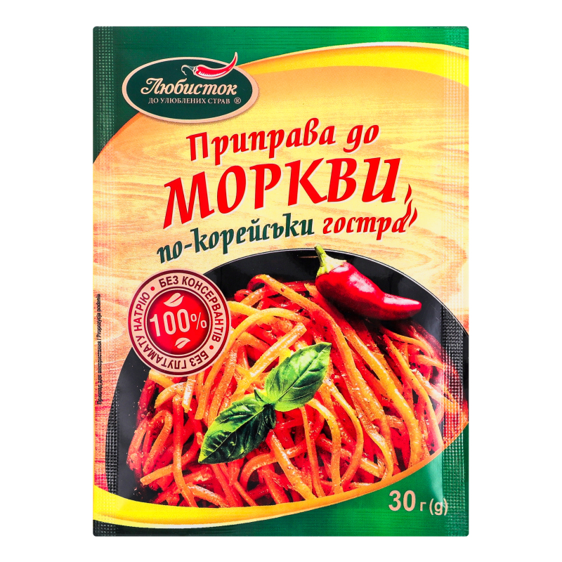 Морква по-корейськи (гостра) 30г /Любисток/