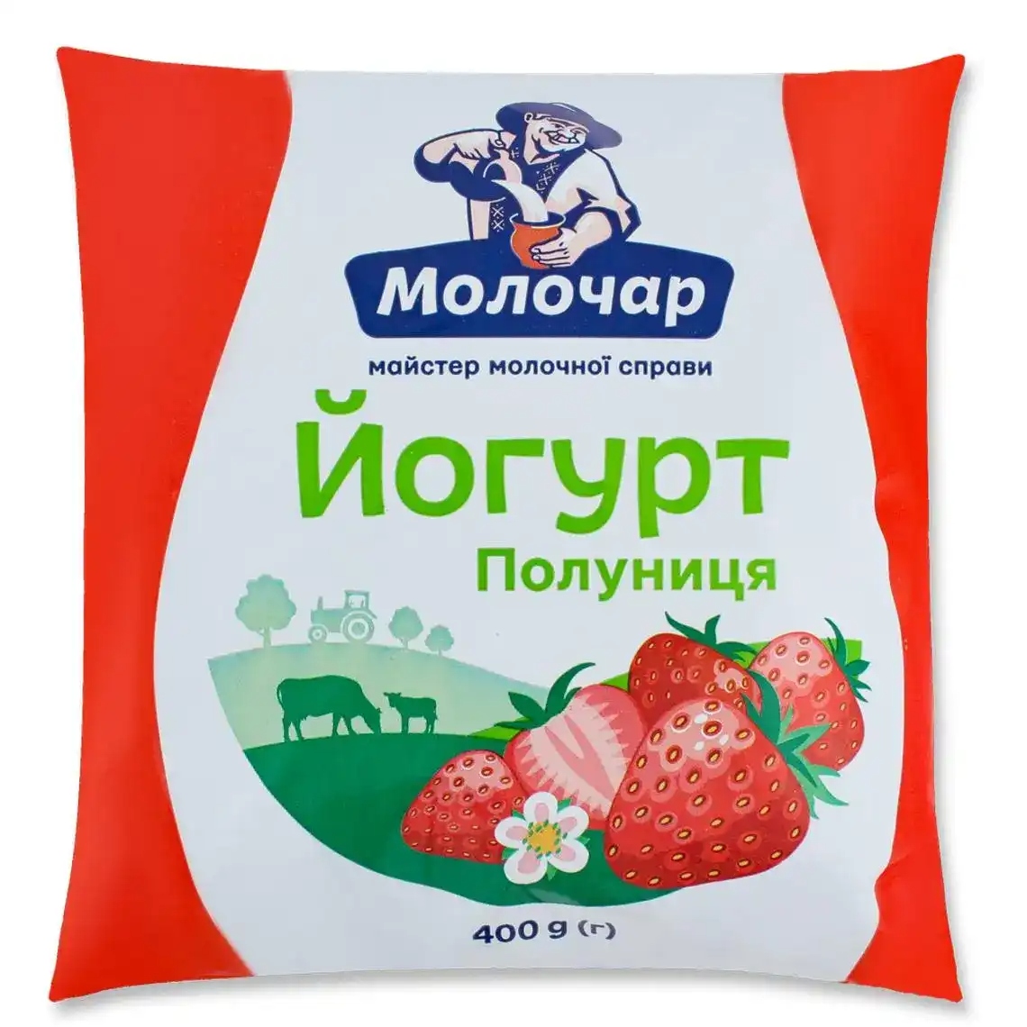 Йогурт  Полуниця 1% п/е 400г Молочар