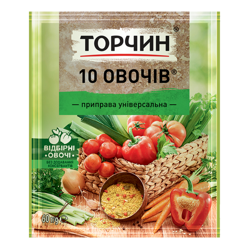 Приправа 10 Овочів 60г Торчин