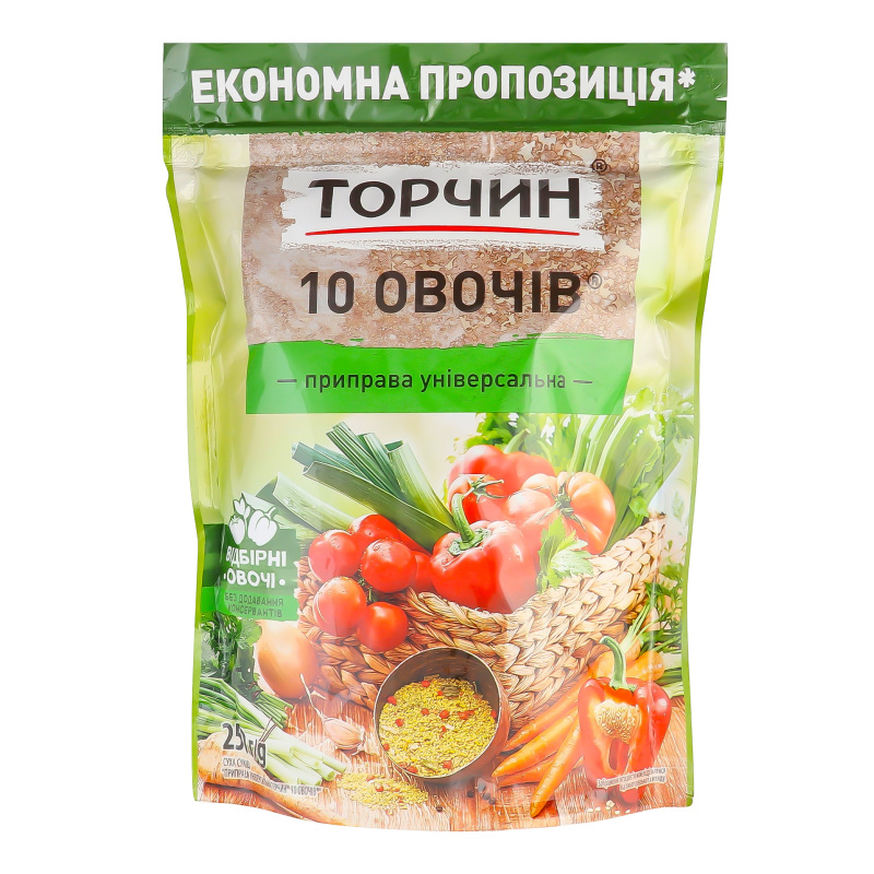Приправа 10 Овочів Універсальна 250г Торчин