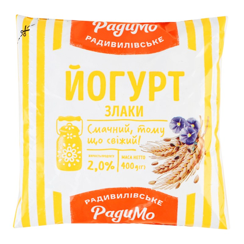 Йогурт Злаки п/е 2.0% 400г РадиМо