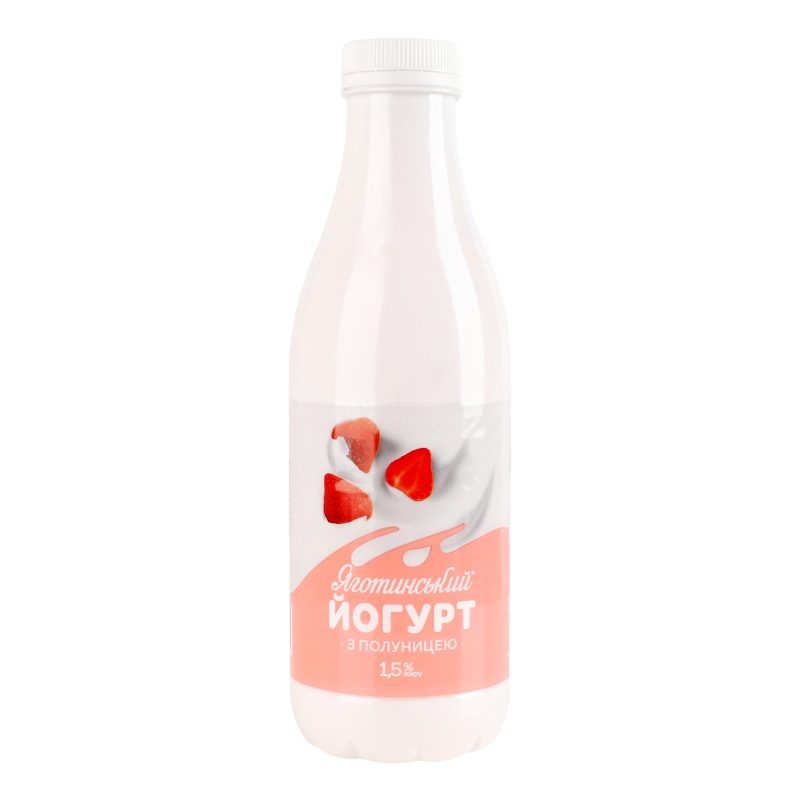 Йогурт полуниця 1,5% пет 750г Яготинське