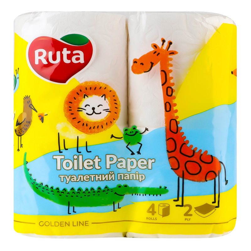 Папір туал. дитячий Ruta Kids 2шар 4шт