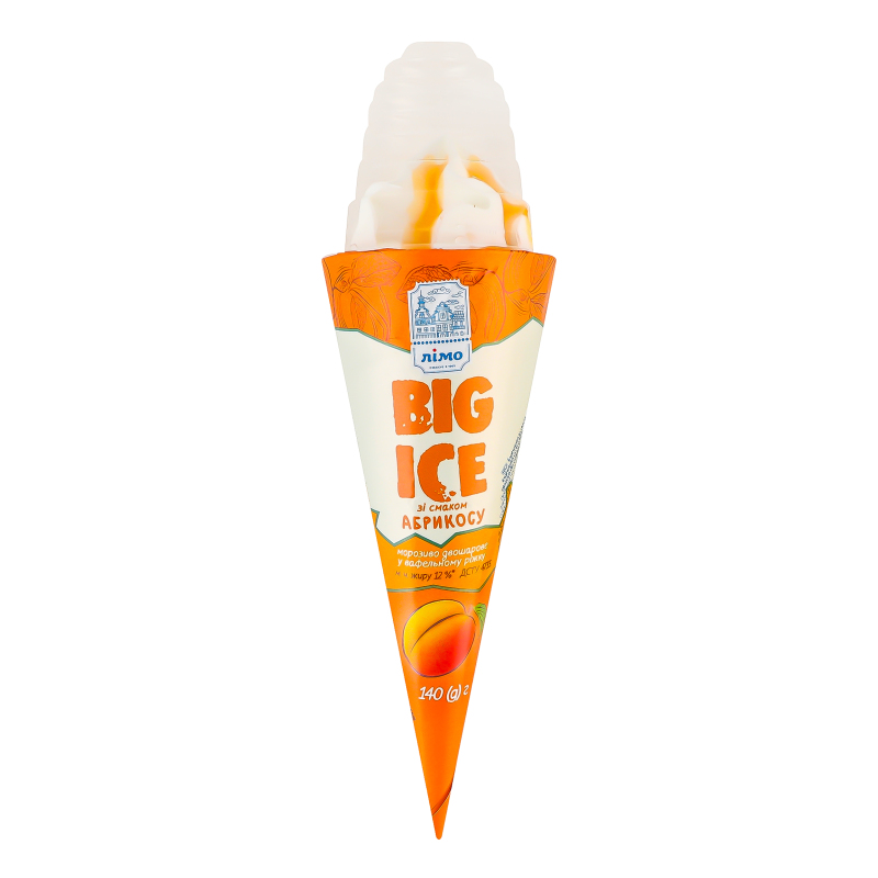 Морозиво BIG ICE абрикос 140г Лімо