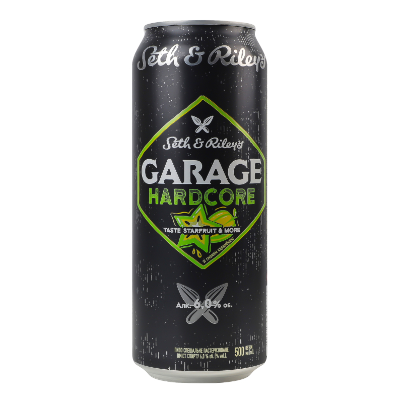 Пиво Seth&Riley’s Garage Hardcore taste Starfruit&More 6% ж/б 0,5л