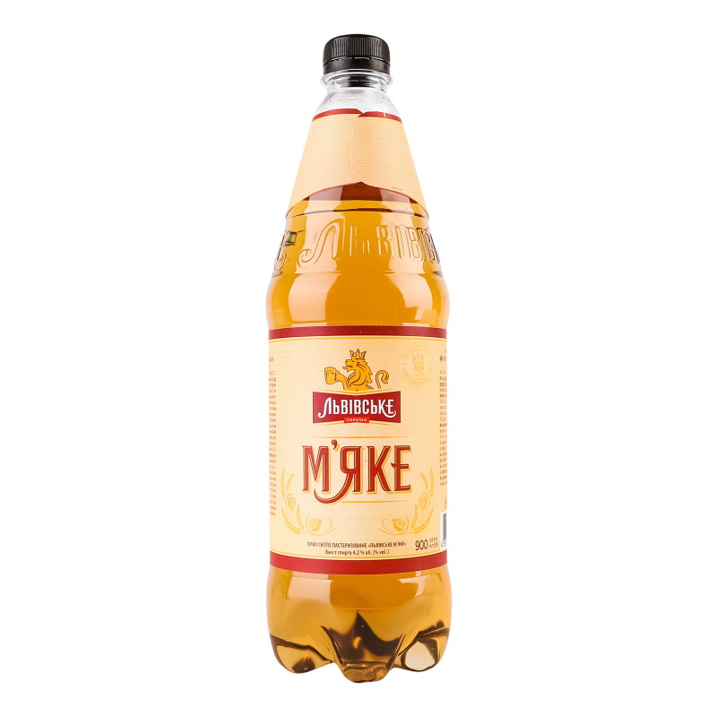 Пиво Львівське М’яке 4,2% пет 0,9л