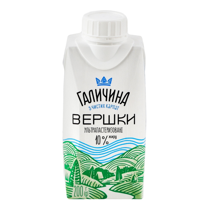 Вершки 10% т/п 200г Галичина