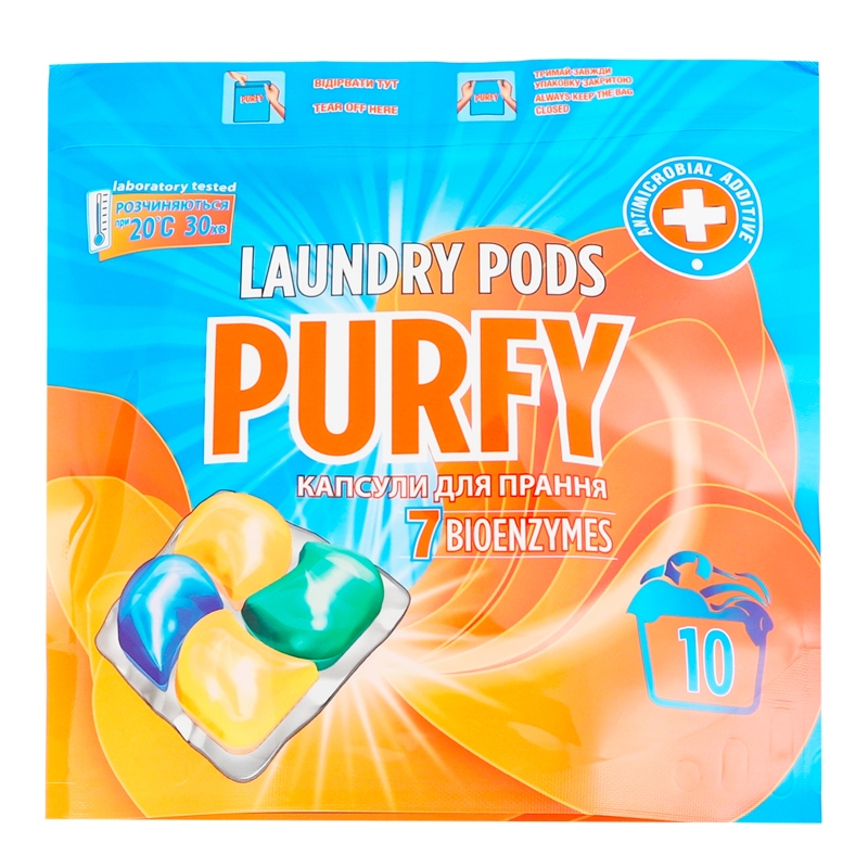 Purfy  засiб  д/прання в капсутах  10шт*19г/190г