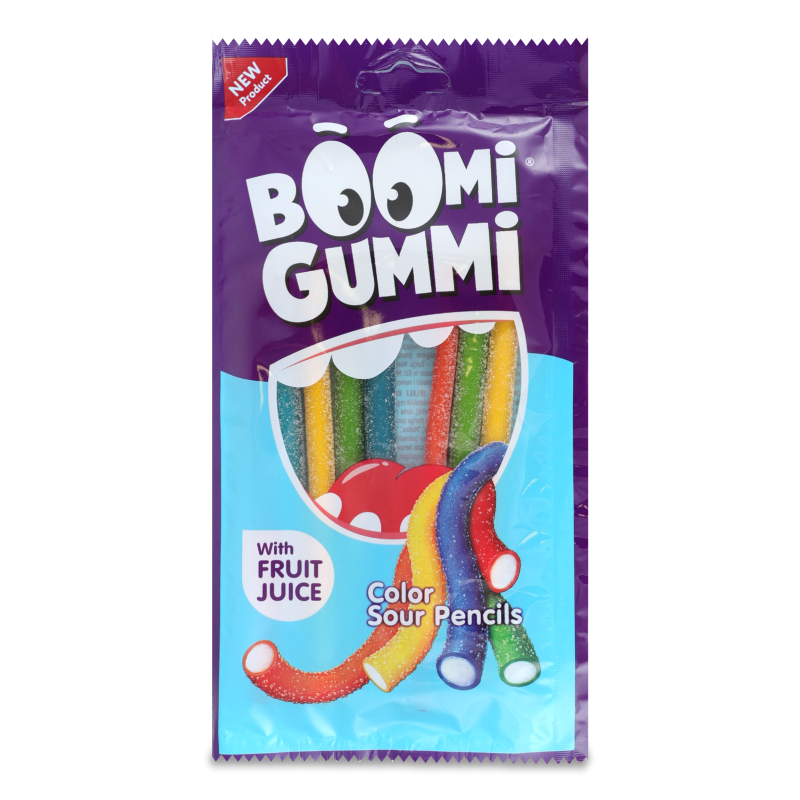 Цукерки желейні Boomi Gummi Color Pencil 70г