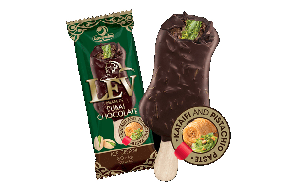 Морозиво LEV Drеam of Dubai chocolate 80г Ласунка