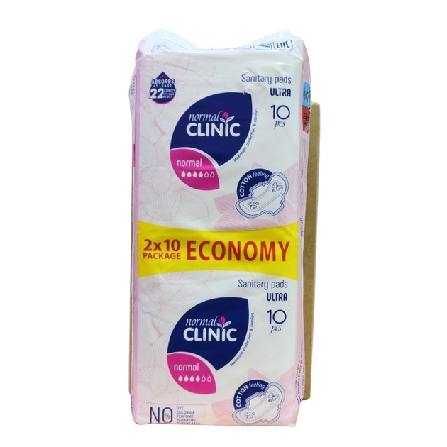 НАБІР 2+1 Прокладки normal CLINIC д/крит днів – ultra fresh  4 краплі, 10шт