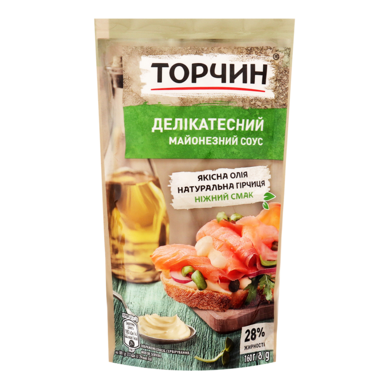 Соус майонезний Делікатесний д/п 150г Торчин