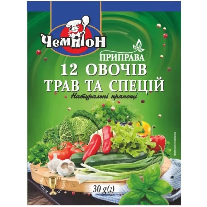 Приправа 12 овочів 30г Чемпіон