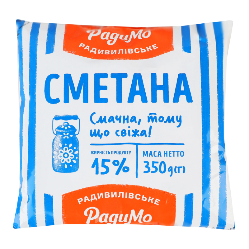Сметана 15% п/е 350г /РадиМо/