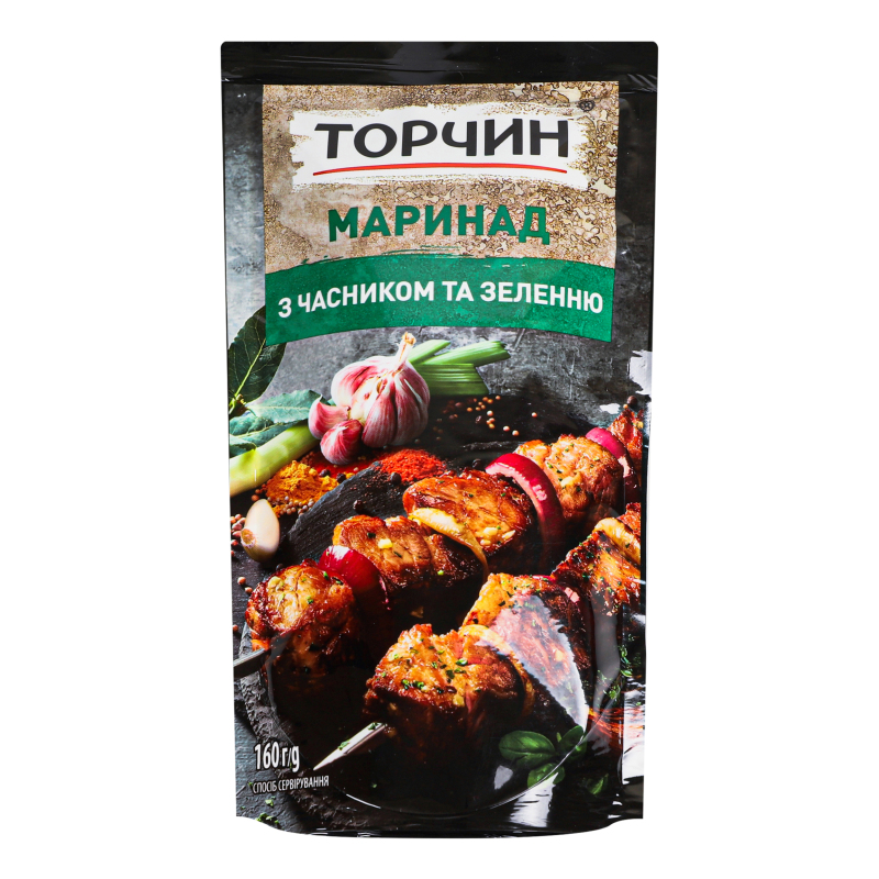 Маринад з Часником та зеленню 160г Торчин