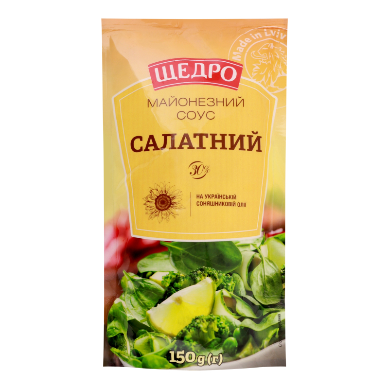 Соус майонезний Салатний д/п 150г Щедро