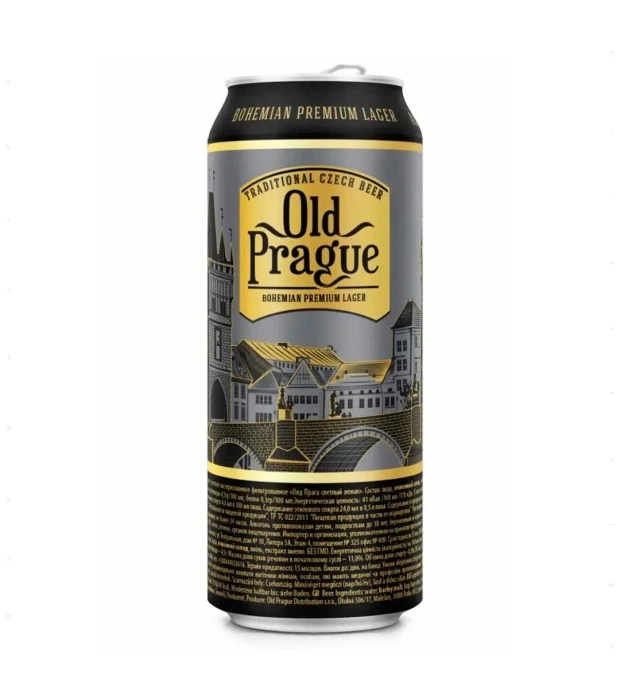 Пиво Old Prague Bohemian Premium Lager ж/б 0,5л