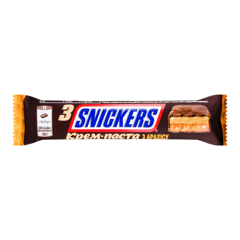 Батончик Snickers Creamy арах.масло 54,75г