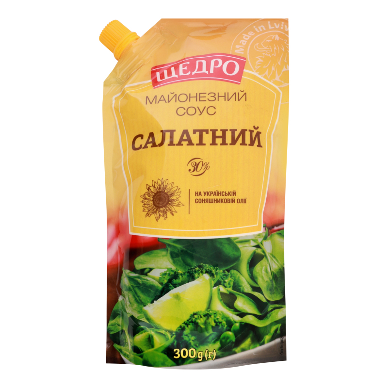 Соус майонезний Салатний д/п 300г Щедро