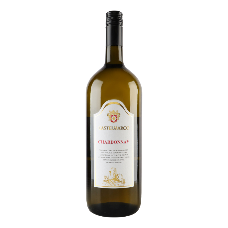 Винo Castelmarco Varietale Chardonnaу Bianko біле сухе 1,5л