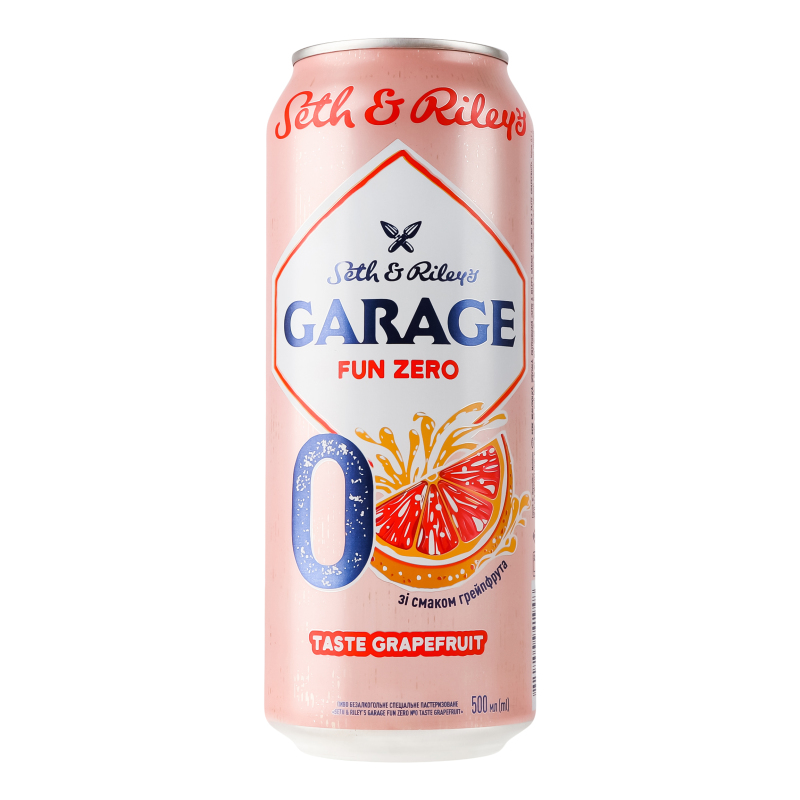 Пиво б/а Seth Riley’s Gаrage fun zero №0 грейпфрут ж/б 0,5л