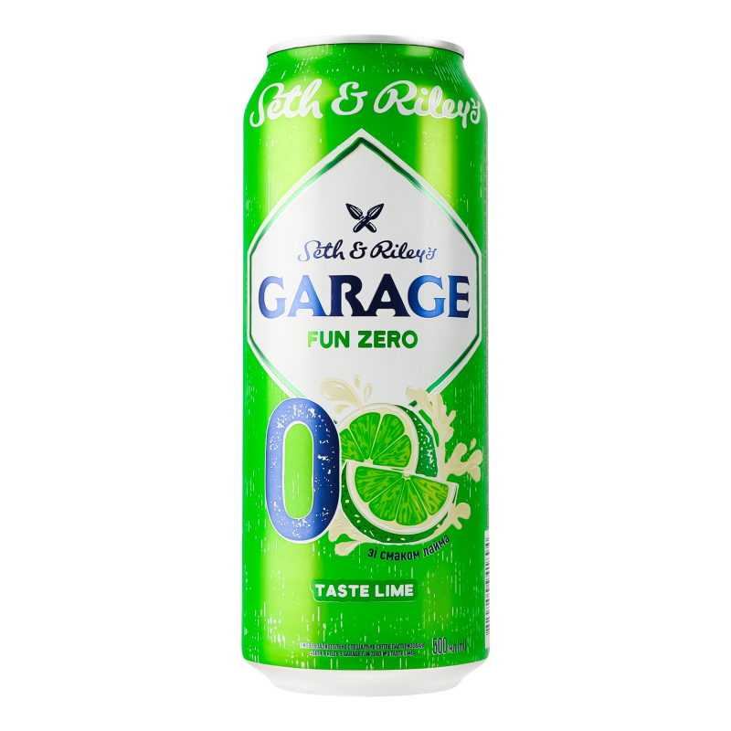 Пиво б/а Seth Riley’s Gаrage fun zero №0 лайм ж/б 0,5л