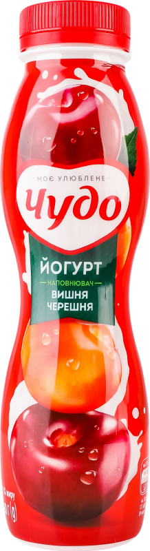 Йогурт питний Чудо вишня-черешня 2,5% пет 260г ВБД