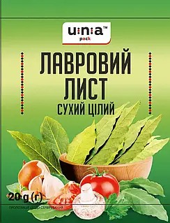 Лавровий лист цілий 20г UNA