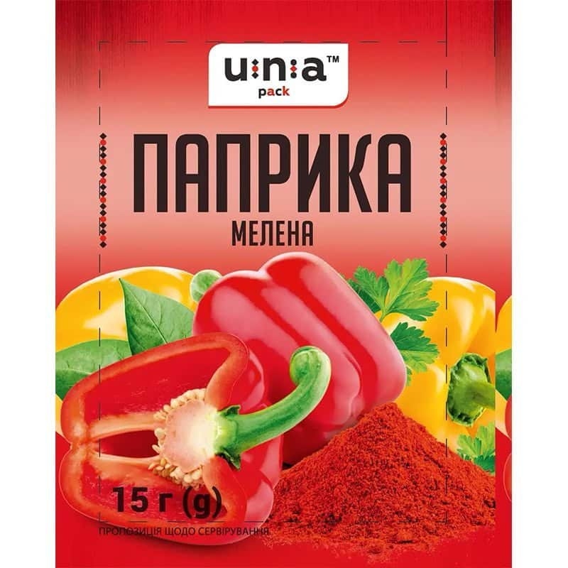 Паприка мелена 15г UNA