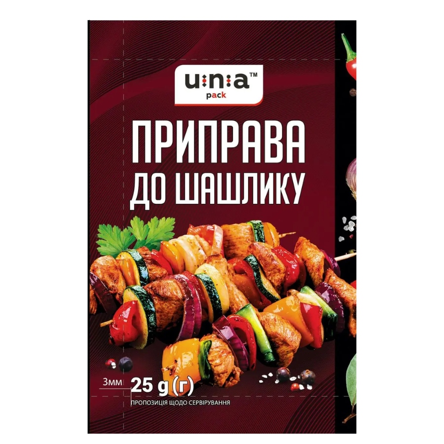 Приправа до шашлику 25г UNA