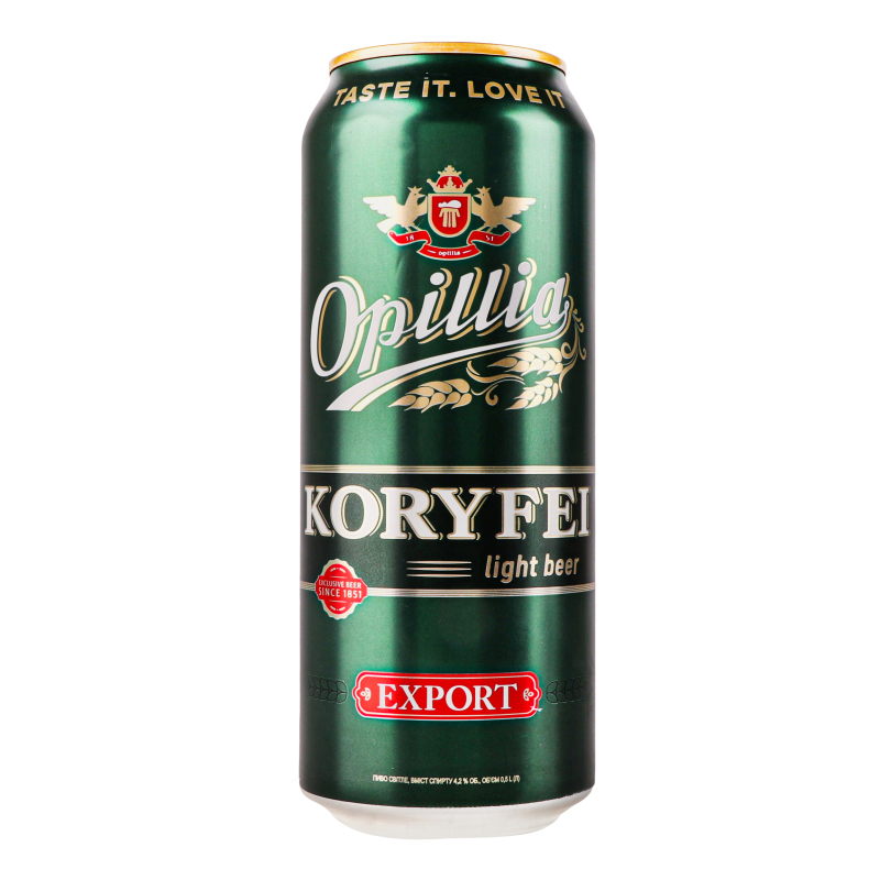 Пиво Opillia Export Koryfei 4,2% ж/б 0,5л
