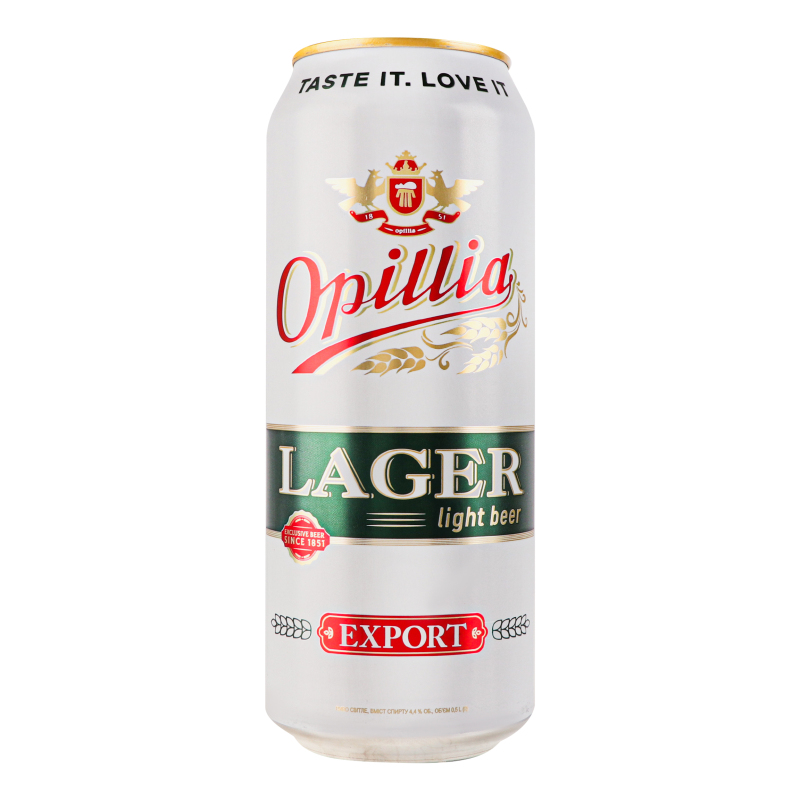 Пиво Opillia Export Lager 4,4% ж/б 0,5л