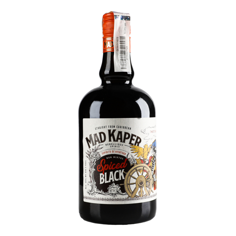 Напій на осн.рому Mad Kaper Rum Black Spiced 35% 0,7л
