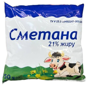 Сметана Селянська 21% п/е 350г Альдіс