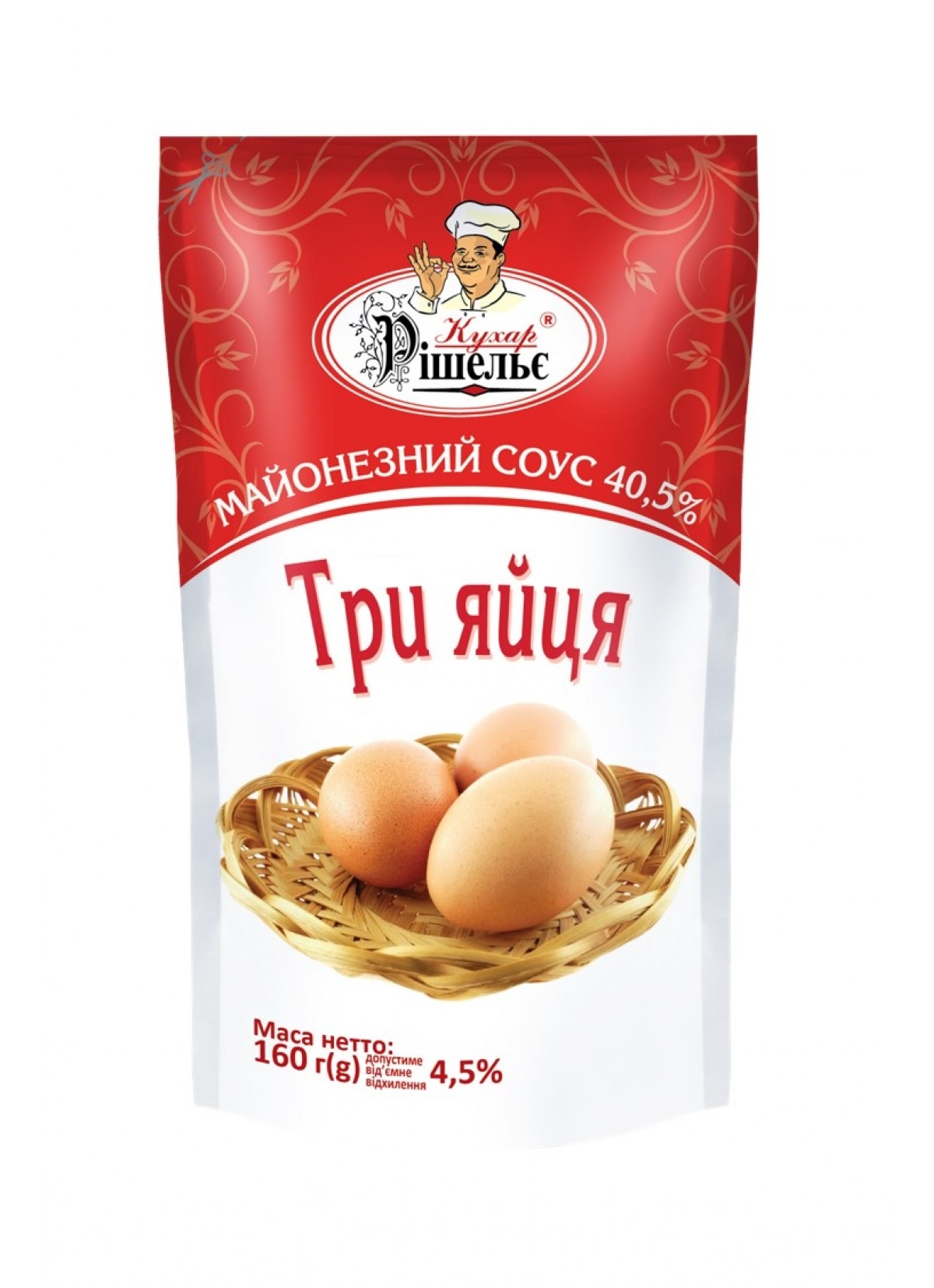 Соус майонезний Три яйця 40,5% д/п 160г Кухар Рішельє