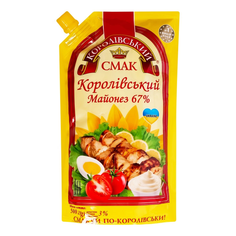 Майонез Королівський Преміум 67% д/п 500г Корол.Смак