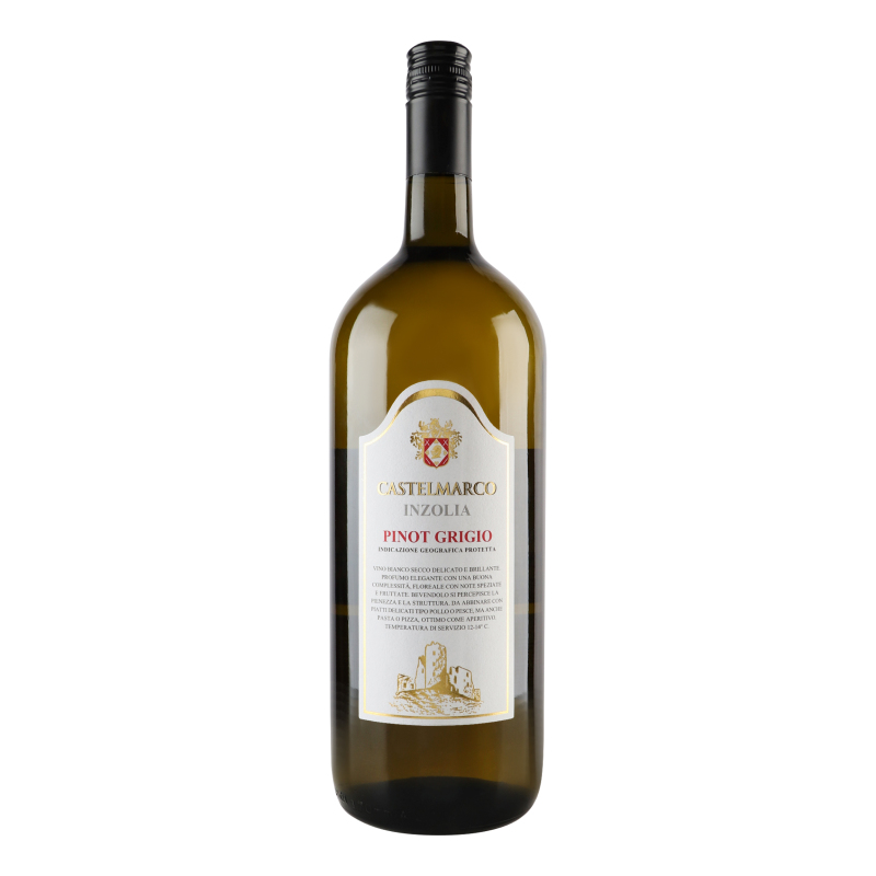 Винo Castelmarco T.SiciIiane IGP InzoIia Pinot Grigio Bianko біле сухе 1,5л