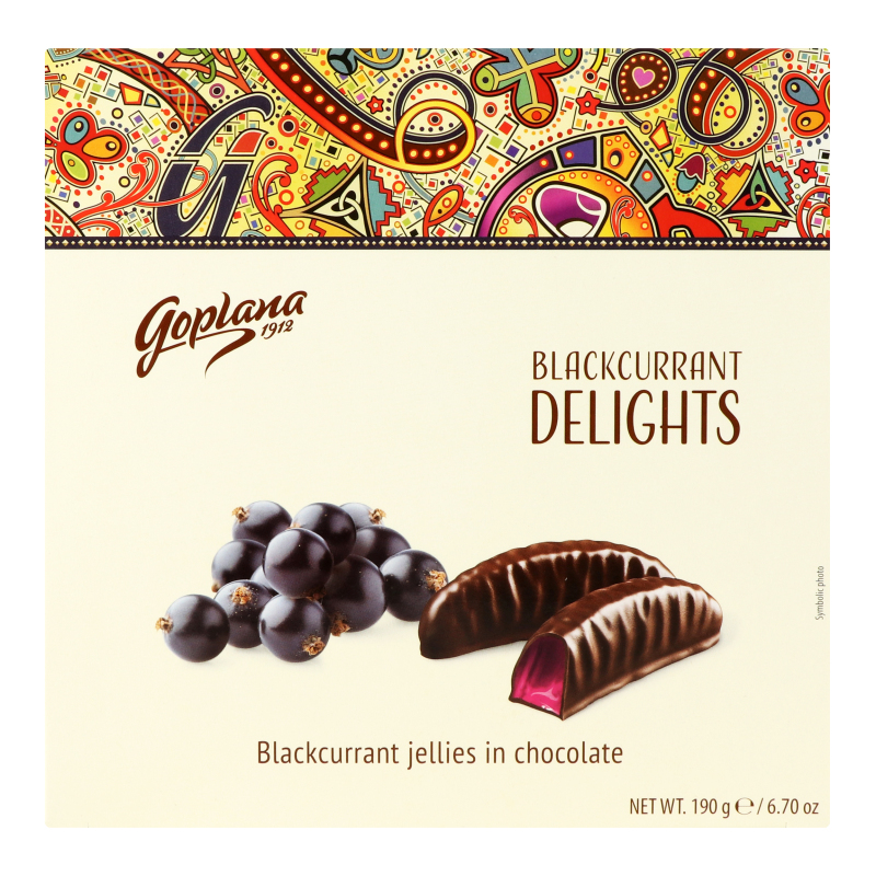 Мармелад жув. Delights смородина шоколад 190г Colian