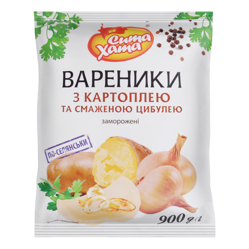Вареники картопля-цибуля 900г Сита Хата