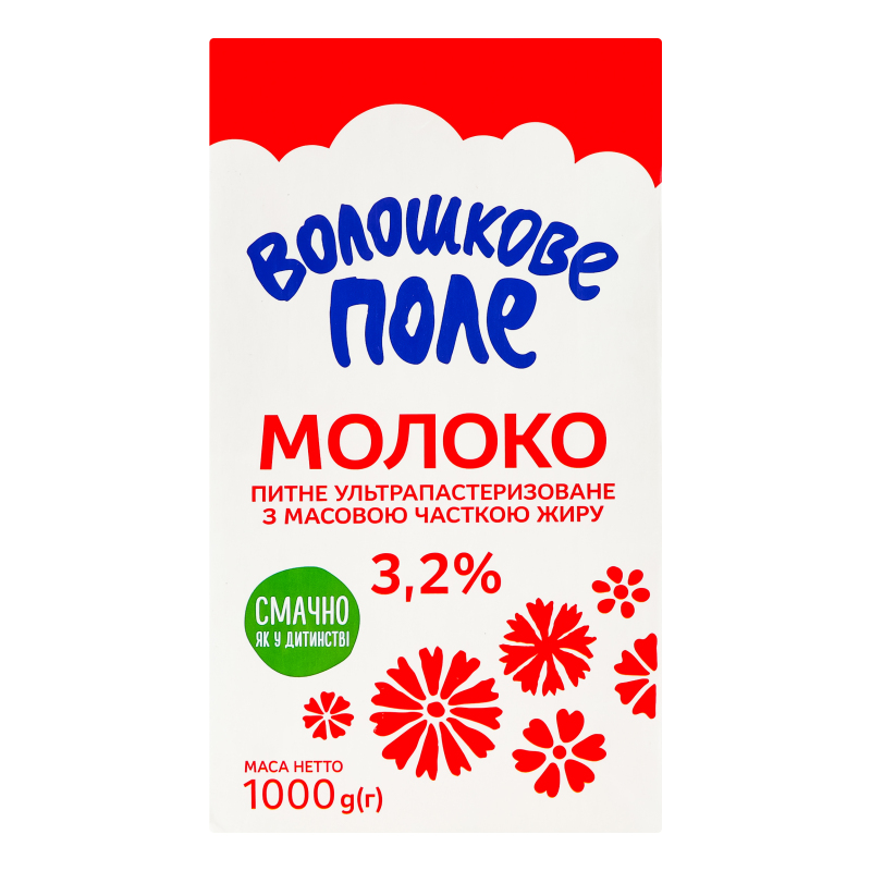 Молоко 3,2% 1кг. ультрапастеризоване ТВА ВП