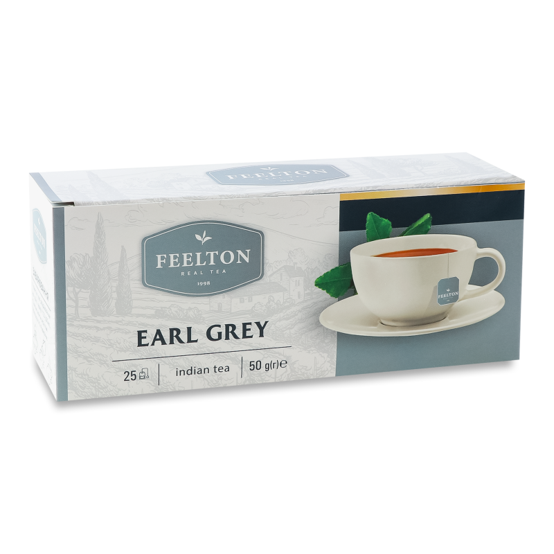 Чай чорний Earl Grey бергамот 25пак*1,5г  Feelton