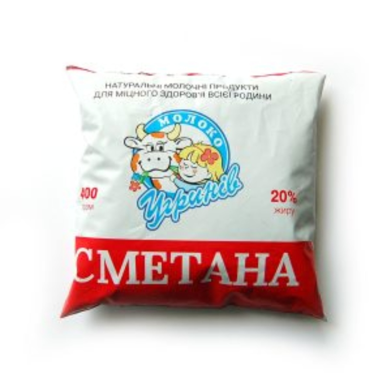 Сметана 20% п/е 370г УгринівМолоко